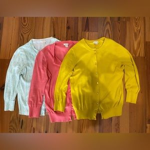 J. Crew; The Clare Cardigan set of three.